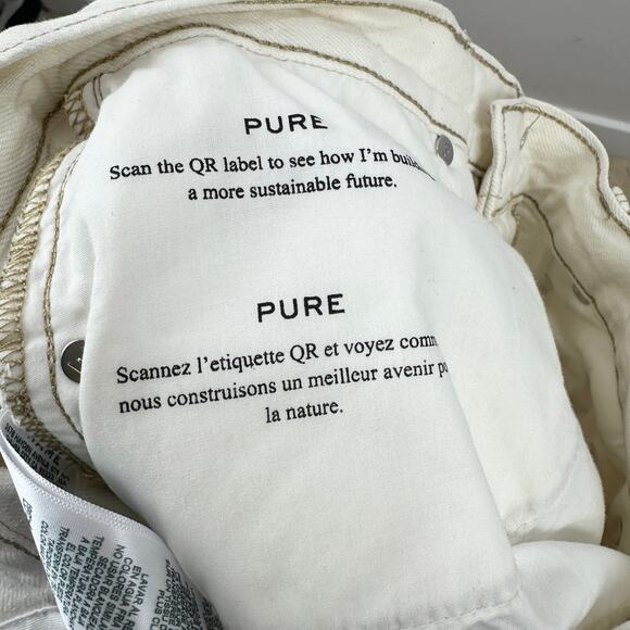 Frame Le Original Straight Leg Jeans High Waist Off White Rips Womens US 26 NWT - Picture 9 of 12